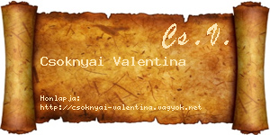 Csoknyai Valentina névjegykártya
